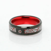 Anillo del Jarl \"Sangre del Valhalla\" en tungsteno Anillo del Jarl \"Sangre del Valhalla\" en tungsteno