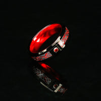 Anillo del Jarl \"Sangre del Valhalla\" en tungsteno Anillo del Jarl \"Sangre del Valhalla\" en tungsteno