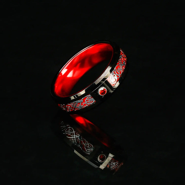 Anillo del Jarl \"Sangre del Valhalla\" en tungsteno Anillo del Jarl \"Sangre del Valhalla\" en tungsteno