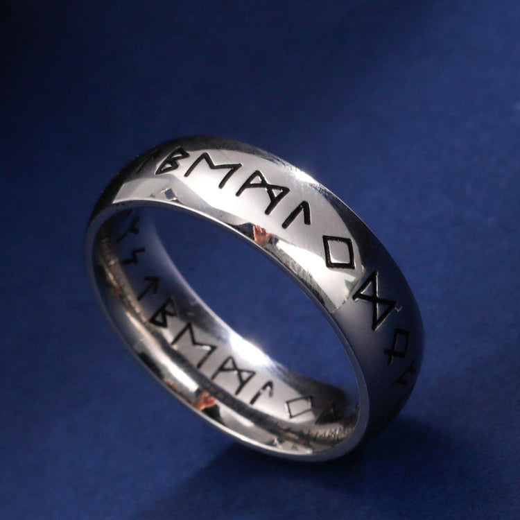 Anillo vikingo \"Anillo de la saga rúnica Anillo vikingo \"Anillo de la saga rúnica