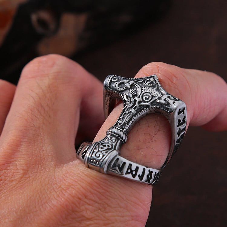 Anillo vikingo \"Círculo de Mjölnir Anillo vikingo \"Círculo de Mjölnir
