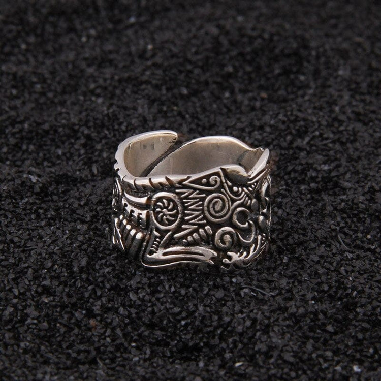 Anillo Vikingo de Plata de Ley 925 - El Duelo de Luna Llena Anillo Vikingo de Plata de Ley 925 - El Duelo de Luna Llena