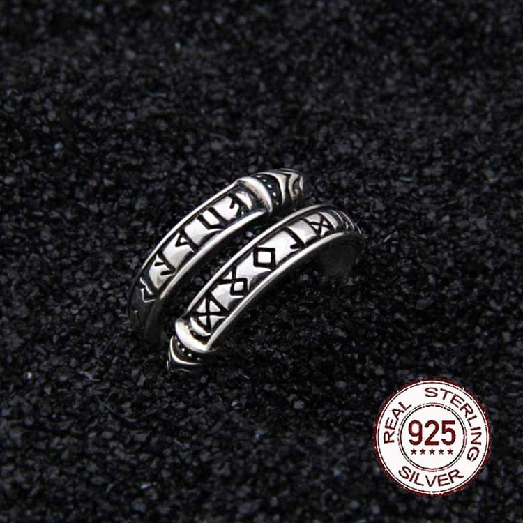Anillo Vikingo de Plata de Ley 925 - Runa Serpiente Anillo Vikingo de Plata de Ley 925 - Runa Serpiente