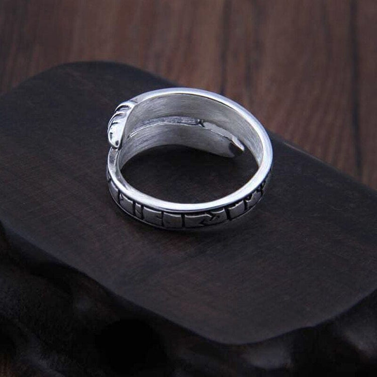 Anillo Vikingo de Plata de Ley 925 - Runa Serpiente Anillo Vikingo de Plata de Ley 925 - Runa Serpiente