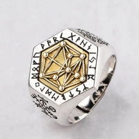 Anillo vikingo de plata de ley 925 - Totem cabalístico Anillo vikingo de plata de ley 925 - Totem cabalístico