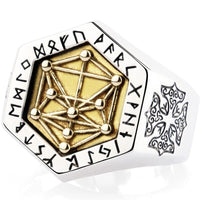 Anillo vikingo de plata de ley 925 - Totem cabalístico Anillo vikingo de plata de ley 925 - Totem cabalístico