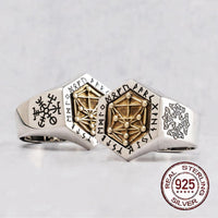 Anillo vikingo de plata de ley 925 - Totem cabalístico Anillo vikingo de plata de ley 925 - Totem cabalístico