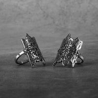 Anillo vikingo l'écorse grabado con Vegvisir Anillo vikingo l'écorse grabado con Vegvisir