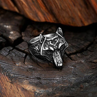 Anillo vikingo Máscara de Fenrir Anillo vikingo Máscara de Fenrir