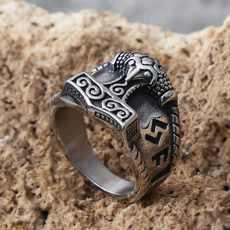 Anillo vikingo Poder de Mjolnir Anillo vikingo Poder de Mjolnir
