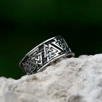 Anillo vikingo Twirling Valknut Anillo vikingo Twirling Valknut