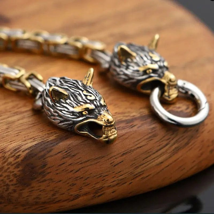 Pulsera Lobo Dorado Gigante - Fenrir Pulsera Lobo Dorado Gigante - Fenrir