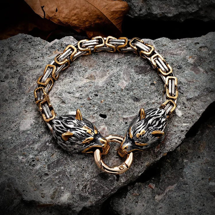 Pulsera Lobo Dorado Gigante - Fenrir Pulsera Lobo Dorado Gigante - Fenrir