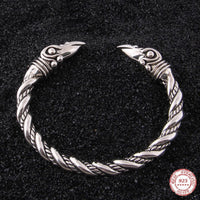 Pulsera Vikinga de Plata de Ley 925 - Odin's Crows Pulsera Vikinga de Plata de Ley 925 - Odin's Crows