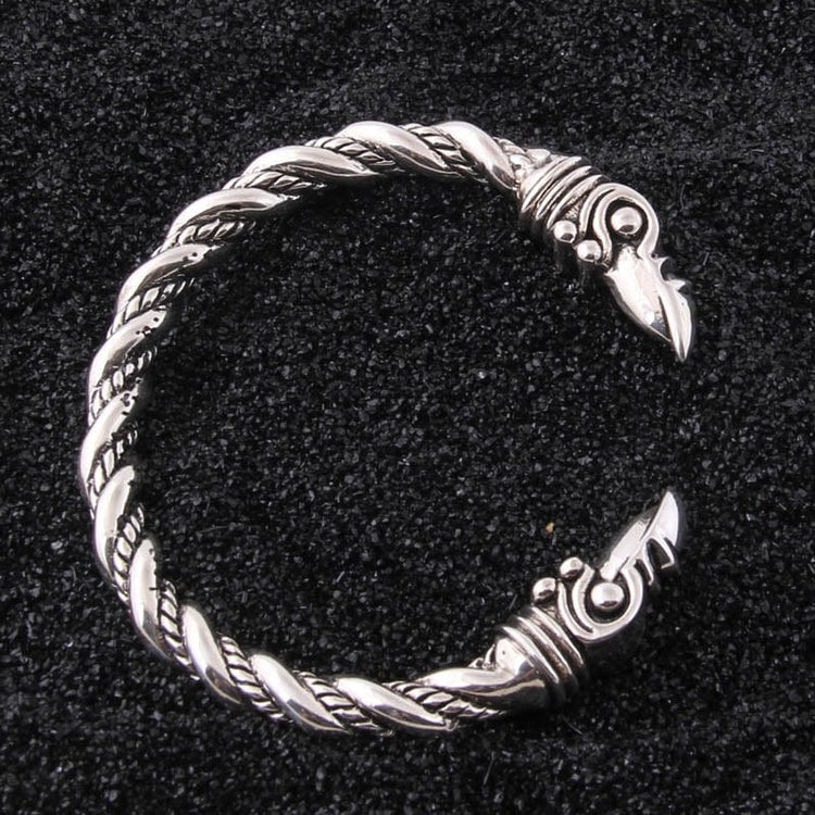 Pulsera Vikinga de Plata de Ley 925 - Odin's Crows Pulsera Vikinga de Plata de Ley 925 - Odin's Crows