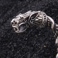 Pulsera Vikingo Plata de Ley 925 - Le Regard des Loups Pulsera Vikingo Plata de Ley 925 - Le Regard des Loups
