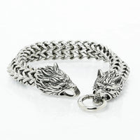 Pulsera Vikinga Cabeza de Fenrir - Acero inoxidable Pulsera Vikinga Cabeza de Fenrir - Acero inoxidable