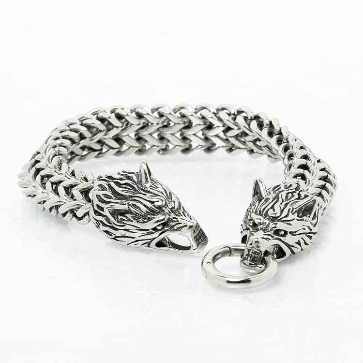 Pulsera Vikinga Cabeza de Fenrir - Acero inoxidable Pulsera Vikinga Cabeza de Fenrir - Acero inoxidable