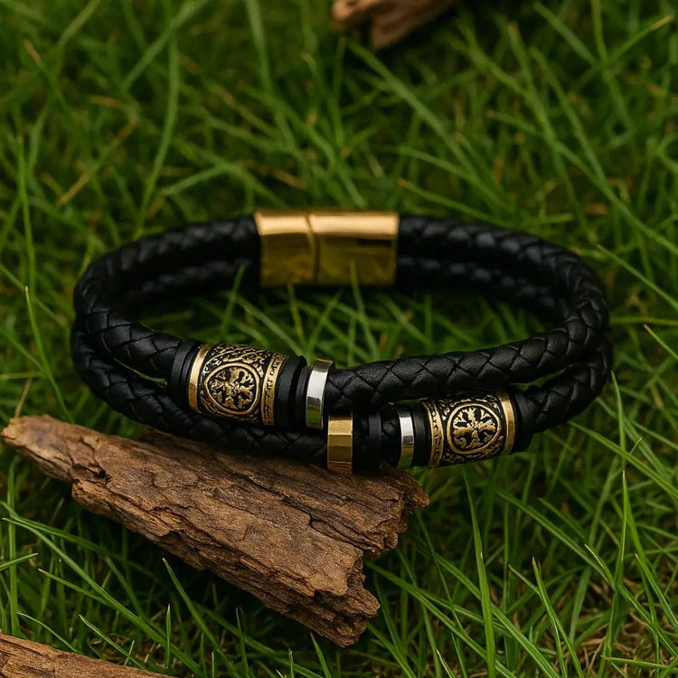 Pulsera vikinga trenzada \"Agilidad del guerrero Pulsera vikinga trenzada \"Agilidad del guerrero