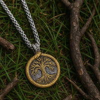 Collar árbol sagrado de Yggdrasil con Jörmungand Collar árbol sagrado de Yggdrasil con Jörmungand