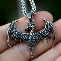 Collar dragón grande de plata Collar dragón grande de plata