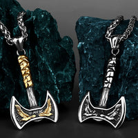 Collar vikingo \"Amuleto del Eco de Odín Collar vikingo \"Amuleto del Eco de Odín