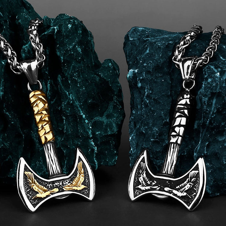 Collar vikingo \"Amuleto del Eco de Odín Collar vikingo \"Amuleto del Eco de Odín