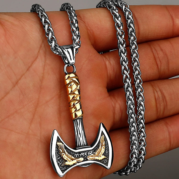 Collar vikingo \"Amuleto del Eco de Odín Collar vikingo \"Amuleto del Eco de Odín