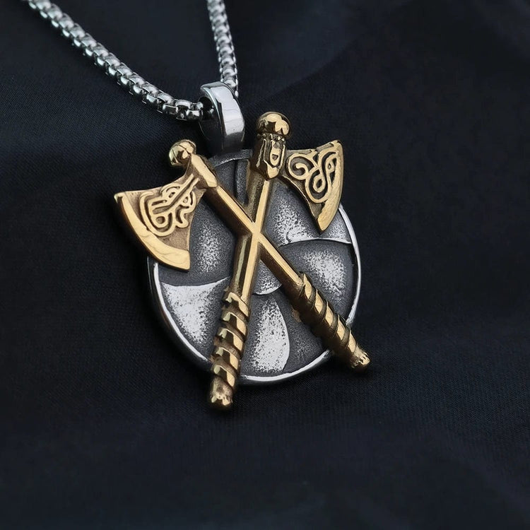 Collar vikingo - Bouclier de Haches Collar vikingo - Bouclier de Haches