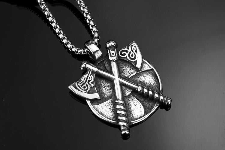 Collar vikingo - Bouclier de Haches Collar vikingo - Bouclier de Haches