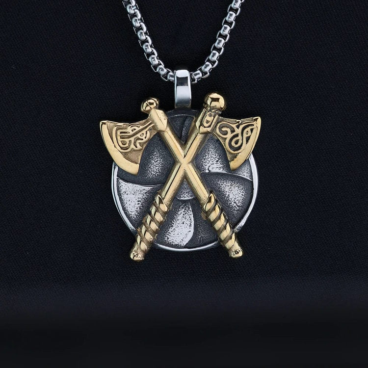Collar vikingo - Bouclier de Haches Collar vikingo - Bouclier de Haches