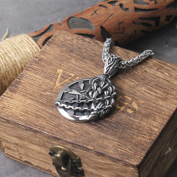 Collar Vikingo \"Fenrir's Fur Shield Necklace Collar Vikingo \"Fenrir's Fur Shield Necklace