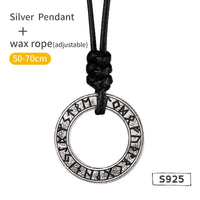 Collar Vikingo de Plata de Ley 925 - Círculo Rúnico Collar Vikingo de Plata de Ley 925 - Círculo Rúnico