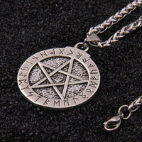 Colgante de plata de ley 925 - La estrella rúnica Colgante de plata de ley 925 - La estrella rúnica