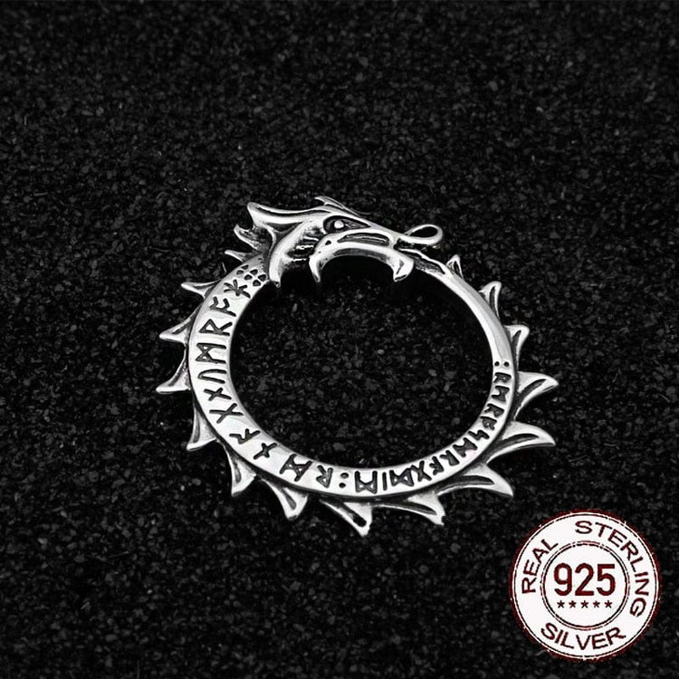 Colgante de plata de ley 925 - Runa Ouroboros Colgante de plata de ley 925 - Runa Ouroboros