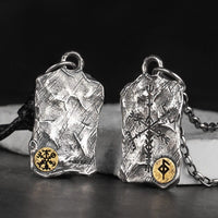 Collar Vikingo de Plata de Ley 925 - Estela Rúnica Collar Vikingo de Plata de Ley 925 - Estela Rúnica