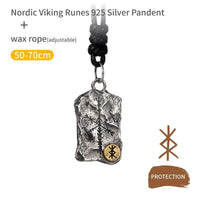 Collar Vikingo de Plata de Ley 925 - Estela Rúnica Collar Vikingo de Plata de Ley 925 - Estela Rúnica