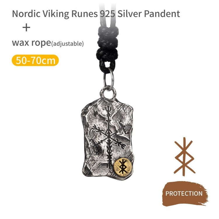 Collar Vikingo de Plata de Ley 925 - Estela Rúnica Collar Vikingo de Plata de Ley 925 - Estela Rúnica