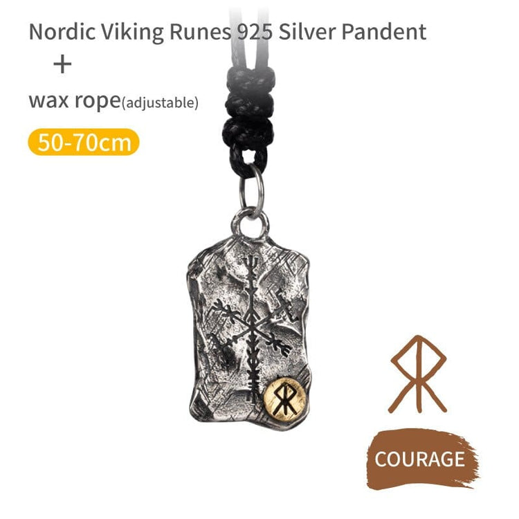 Collar Vikingo de Plata de Ley 925 - Estela Rúnica Collar Vikingo de Plata de Ley 925 - Estela Rúnica