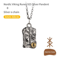 Collar Vikingo de Plata de Ley 925 - Estela Rúnica Collar Vikingo de Plata de Ley 925 - Estela Rúnica