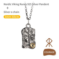 Collar Vikingo de Plata de Ley 925 - Estela Rúnica Collar Vikingo de Plata de Ley 925 - Estela Rúnica