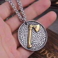 Collar Vikingo \"Colgante Sol Rúnico y Valknut Collar Vikingo \"Colgante Sol Rúnico y Valknut