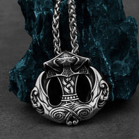 Collar vikingo \"Medallón del Martillo y el Mensajero Collar vikingo \"Medallón del Martillo y el Mensajero
