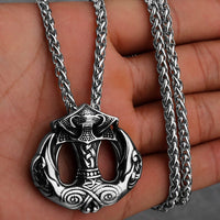 Collar vikingo \"Medallón del Martillo y el Mensajero Collar vikingo \"Medallón del Martillo y el Mensajero