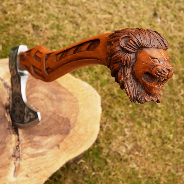 Hacha de guerrero vikingo - \"Colère d'Huginn et Muninn\" (Ira de Huginn y Muninn) Hacha de guerrero vikingo - \"Colère d'Huginn et Muninn\" (Ira de Huginn y Muninn)