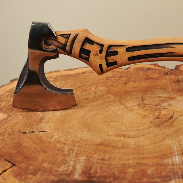 Hacha de guerrero vikingo - \"Eclipse de Hrafn y Skuggi Hacha de guerrero vikingo - \"Eclipse de Hrafn y Skuggi