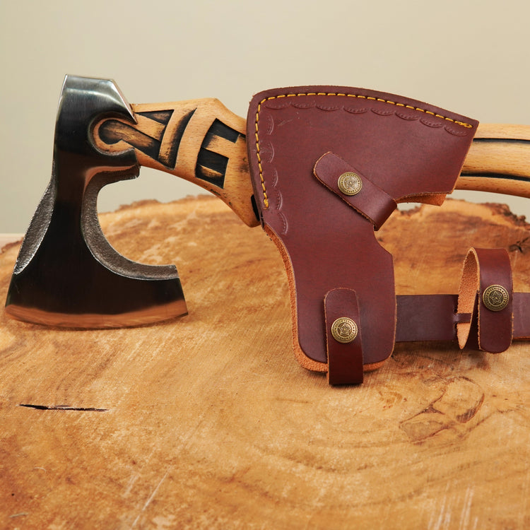 Hacha de guerrero vikingo - \"Eclipse de Hrafn y Skuggi Hacha de guerrero vikingo - \"Eclipse de Hrafn y Skuggi