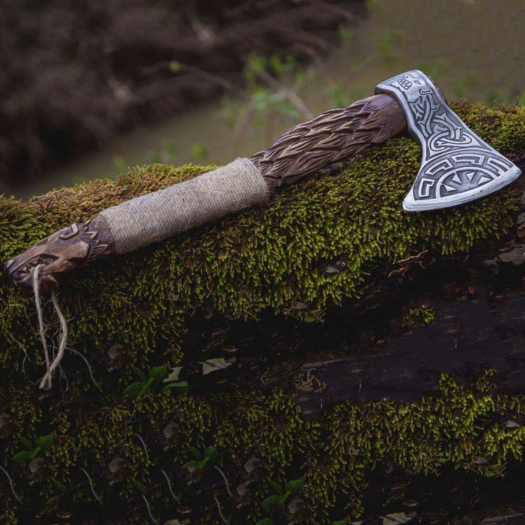 Hacha de guerrero vikingo - \"Winter's Maelstrom Hacha de guerrero vikingo - \"Winter's Maelstrom