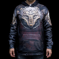 Sudadera con capucha vikinga Fenrir Warrior Gear Sudadera con capucha vikinga Fenrir Warrior Gear