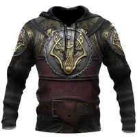 Sudadera con capucha vikinga Fenrir Warrior Gear Sudadera con capucha vikinga Fenrir Warrior Gear